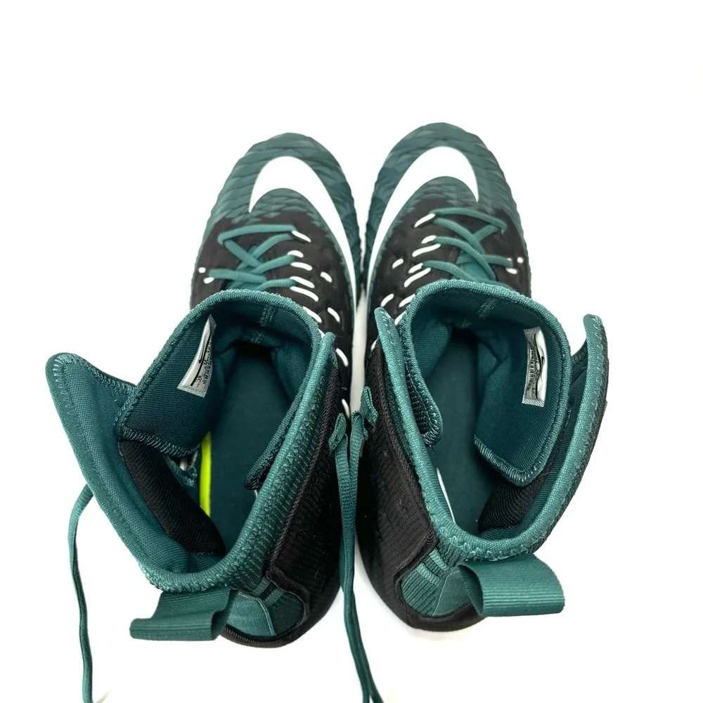 Nike Force Savage Elite TD Football Cleats Size 15 Green Black Eagles Colors
